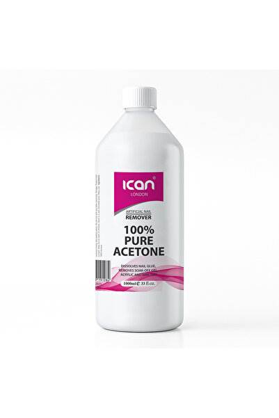 Ican London 100% Pure Acetone Nail Polish Remover 1000ml – Professional UV Ge...