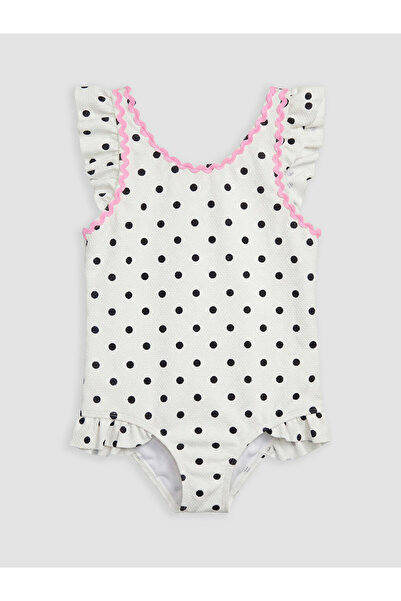 LC Waikiki Costum de baie pentru fete cu buline și volane