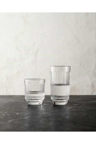 Paşabahçe Dorian 12-Piece Water and Soft Drink Set: 6 Short 300 Cc and 6 Long...