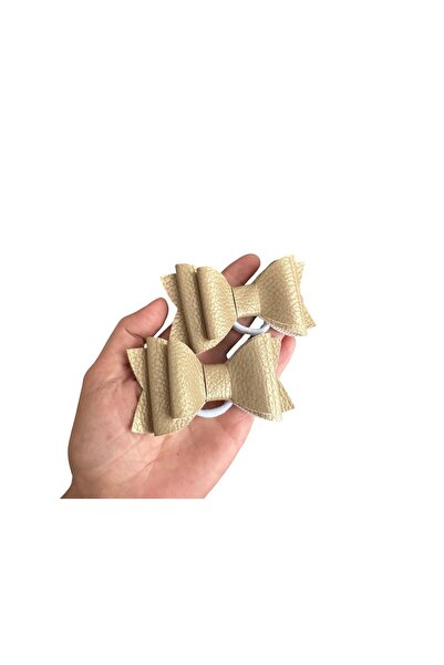 feltland Bows for girls made of artificial Leather , Top Bottom Set of 2 piec...