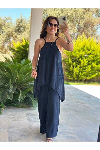 INPOEMA Askı Detaylı Bluz Siyah Tulum