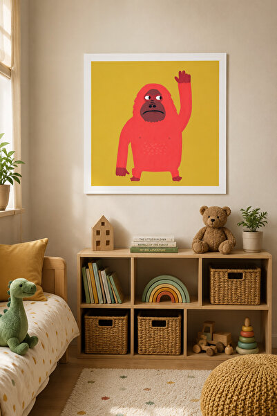 JHAAR Masă din MDF cu aspect de cadru, design Gorilla
