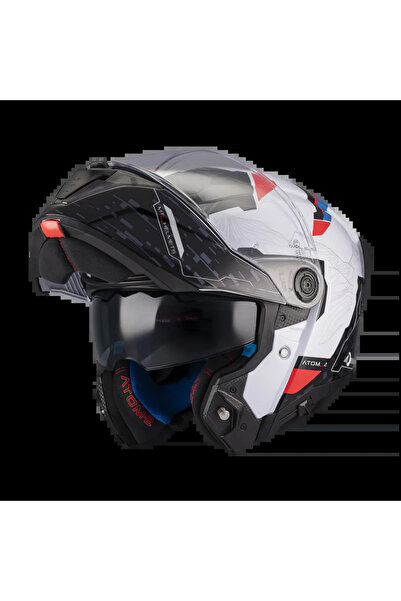 MT Helmets Kask Atom 2 SV Hıghlands A7 Parlak Çene Açılır