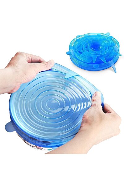 ORVILLA Silicone Stretch Lids 6 Pack, Suction Lid Multi Size Reusable Durable...