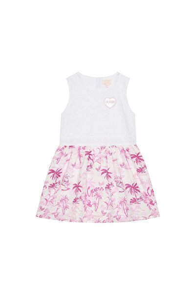 Guess Rochie de zi cu zi pentru fete K5GK26WH710 Albă