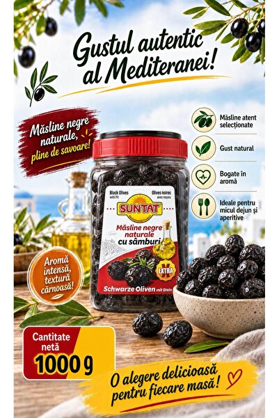 Suntat MASLINE NEGRE TIP GEMLIK 1 KG EXTRA (291-350) ORIGINE TURCIA