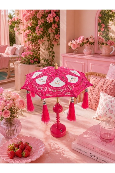 Missidea Vintage Pink Bohem Dekoratif Şemsiye Lambası