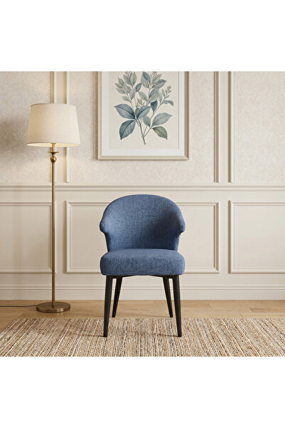 Ebticar Modern Fabric Upholstered Arm Chair - Blue