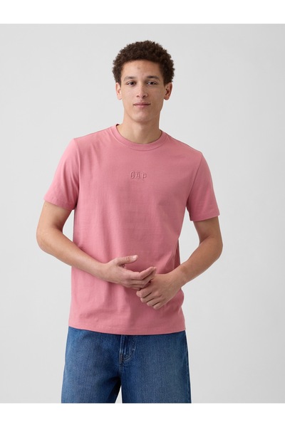 GAP Erkek Açık Kırmızı Everyday Soft Mini Logo T-Shirt