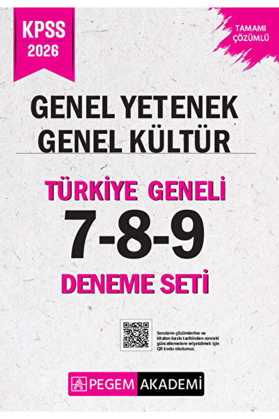 Pegem Akademi Yayıncılık Pegem 2026 KPSS Genel Yetenek Genel Kültür Türkiye G...