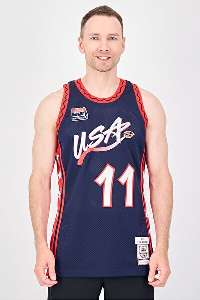 Mitchell and Ness Men Sportswear Fit Sleeveless Karl Malone Basketball Jersey...