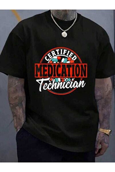 799 تي شيرت رجالي بتصميم جرافيك 100% قطن معتمد من Medication - Pharmacy Techn...