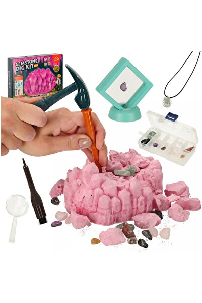 Ikonka Set educativ de arheologie pentru copii, cu 9 accesorii, fosila cu pie...