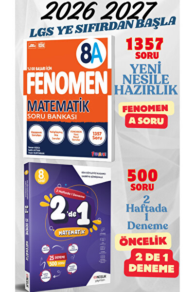 Fenomen Yayıncılık 2027 LGS 8. SINIF MATEMATİK A SORU BANKASI ÖNCELİK 25 Lİ M...