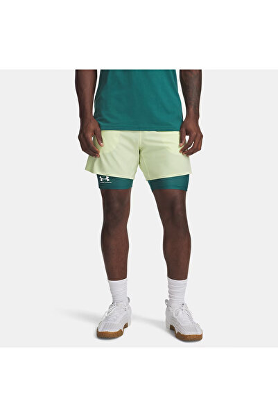 Under Armour شورت HeatGear الأخضر للرجال