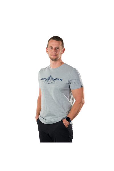NORTHFINDER Tricou confortabil pentru drumeții bărbați - FID, Albastru