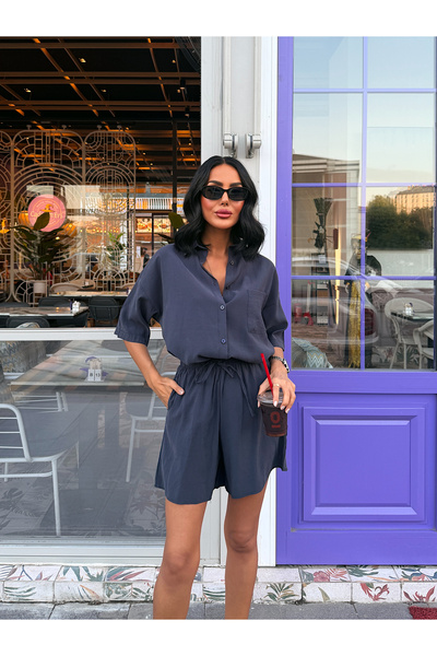 Fav Style Set cămașă și pantaloni scurți modal pentru femei