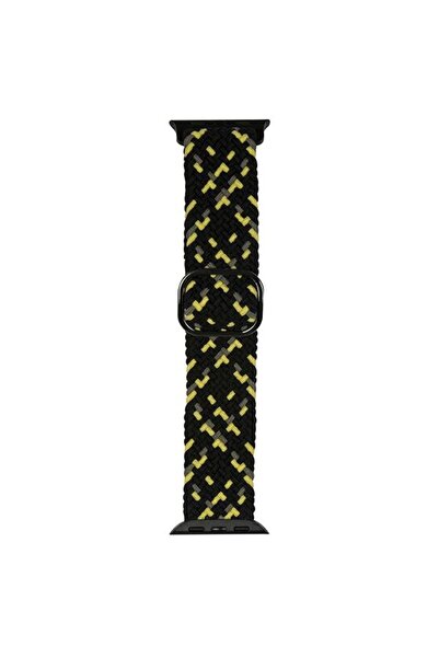 Beline Curea textilă pentru Apple Watch 38/40/41mm, Negru/Lime