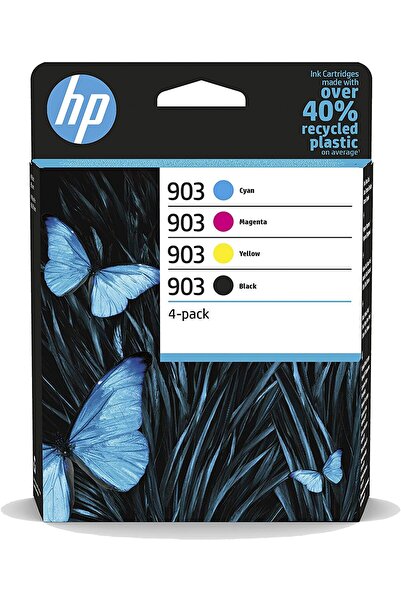 HP Pachet cu 4 cartuse de cerneala originale 903 negru/cyan/magenta/galben (6...