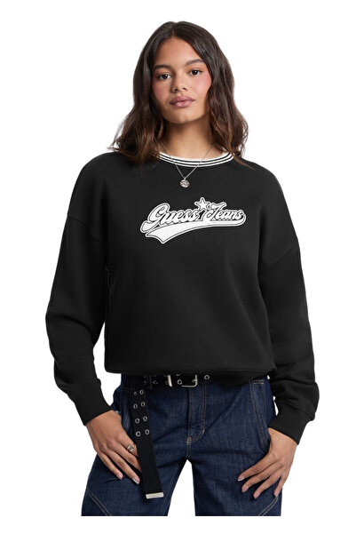 Guess Jeans Φούτερ W5BQ23KC811-JBLK - Black - l