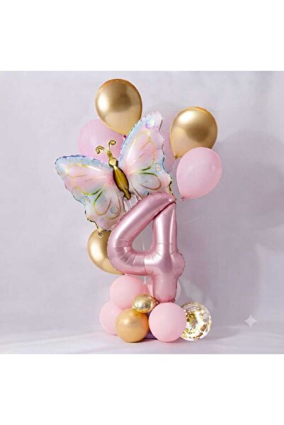 ÇITIPITISTORE Butterfly Themed Birthday Party Age Celebration Set