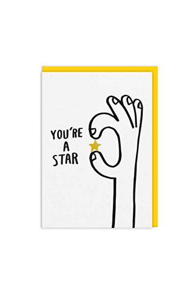 Ohh Deer Ashkahn Design A6 Postcard You'Re a Star 11167