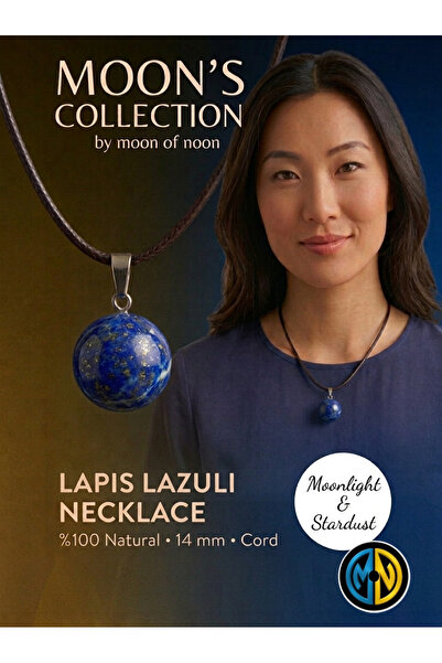 Moon of Noon LAPIZ LAZULI ROUND STONE PENDANT NATURAL STONE PENDANT