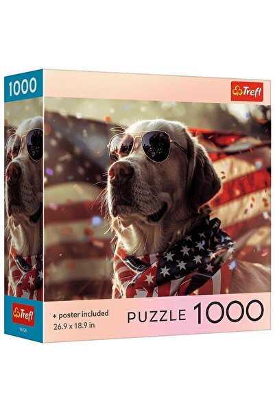 Trefl USA Collection American Dog Puzzle 1000 Pieces with Poster
