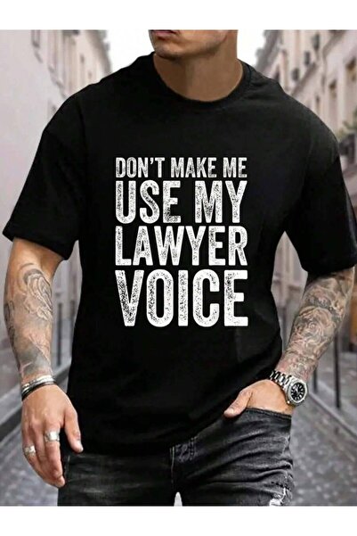 799 100% Cotton Don't Make Me Use My Voice Funny Lawyer Men's Black Vacation ...