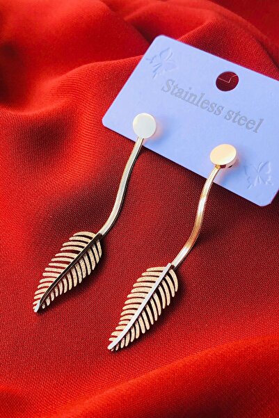 Sekiz2 Gold Women's Stainless Steel Earrings 316L