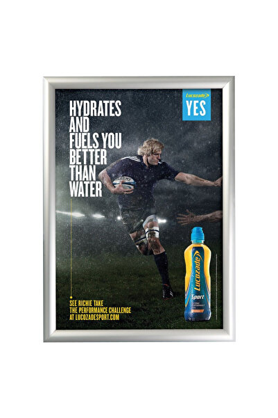 reklam etkisi Çerçeve Alüminyum Tik-Tak 25mm B2 (50x70 cm) - Gönye Köşeli Poster Snap Frame