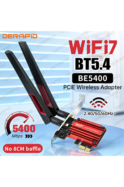 Choice بطاقة شبكة WiFi7 BT5.4 WiFi 7 BE5400 PCIe مع شريحة MT7925 وبلوتوث 5.4 ...