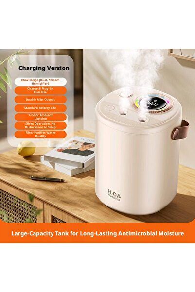 Choice Beige-Rechargeable New 1L Large Capacity Humidifier USB Double Spray M...