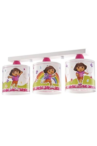 DORADREAMDEKO Lampă de tavan Dora tip bandă pentru fete 3xE27
