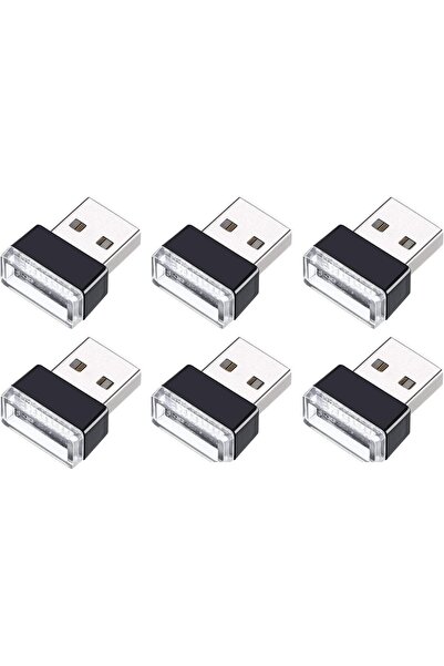 KASTWAVE إضاءة سيارة USB، 6 قطع من مصابيح LED صغيرة محمولة للزينة الليلية، طق...