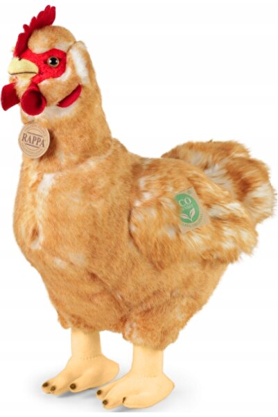Nina Rappaport Pui realist cu ou, jucărie de pluș mare, animal de pluș, Rapp 569