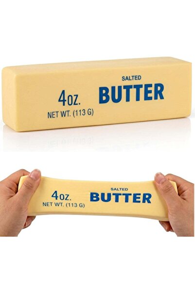 REZZOSS Realistic Stick of Butter Squishy Toy – 4oz (113g) Slow-Rise Salted B...