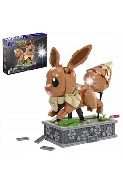Mattel Interactive Blocuri Mega Pokémon Eevee 1381 Piese Model Articulat pent...