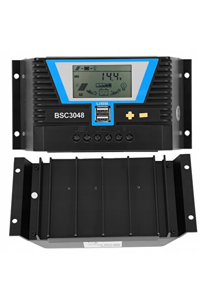 NO BRAND Regulator de încărcare a bateriei 30A Controler solar 12V24V36V48V B...