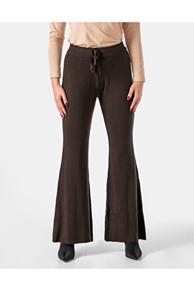 NO BRAND Pantaloni de damă evazați cu picioare largi și lejere din cașmir 700...