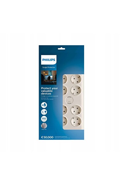 NO BRAND Prelungitor fără ștecăr sub birou, 8 prize Schuko Philips