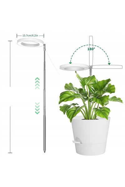 NO BRAND LAMPĂ DE CREȘTERE CU SPECTRUM COMPLET CU TEMPORIZATOR 72 LED-URI + T...