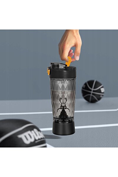 NO BRAND Sticlă electrică pentru shake proteic 650 ml, blender pentru antrena...