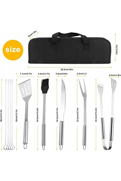 NO BRAND Grilla 9 Accesorii Mănuși pentru grătar + Mănuși de protecție 800 ° ...