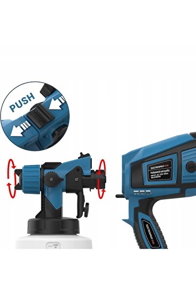 NO BRAND Pistol de vopsit pentru zugrăvit pereți, cu 5 duze + 3 modele de pul...