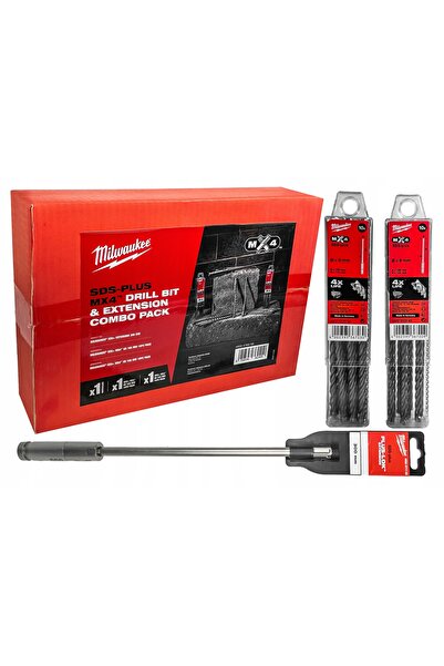 Milwaukee Set prelungitor SDS+ 300mm + Burghie 6x165 10 bucăți + 8x165 10 bucăți