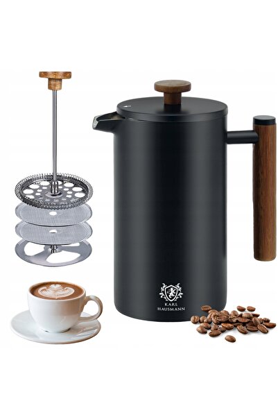 NO BRAND Cafetieră tip French Press pentru cafea și ceai, 1000 ml