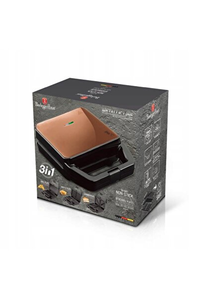 NO BRAND Aparat electric 3 în 1: Grill, Prăjitor de pâine și Aparat de făcut ...