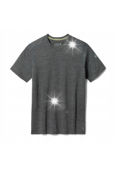 NO BRAND Tricou bărbătesc din lână merinos cu mânecă scurtă, gri, mărimea M