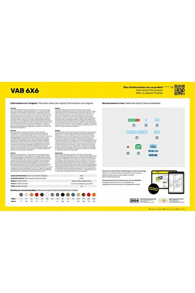 NO BRAND Heller 81141 transportor blindat VAB 6x6 Sfor 1/35 model de asamblat